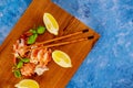 Gourmet cooked yummy meat lobster dinner at the lobster pieces served on plate Royalty Free Stock Photo