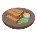 Gourmet cooking icon isometric vector. Cuisine food