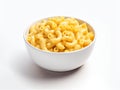 Gourmet Delight: Classic Stovetop Macaroni and Cheese on White Background