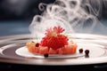 Gourmet dessert high quality dish, molecular cuisine close-up