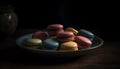 Gourmet French macaroons, a sweet indulgence generated by AI