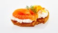 Gourmet fresh smoked salmon and dill canape