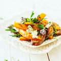 Gourmet Fresh Summer Salad with Pumpkin Roasted