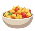 Gourmet fruits salad bowl snack, freshness