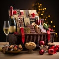 Gourmet Galore: A Gastronomic Delight in a Festive Basket