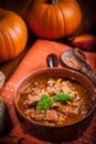 Gourmet hearty goulash soup Royalty Free Stock Photo