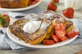 Gourmet Homemade Brioche French Toast Royalty Free Stock Photo