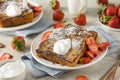 Gourmet Homemade Brioche French Toast Royalty Free Stock Photo