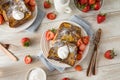 Gourmet Homemade Brioche French Toast Royalty Free Stock Photo