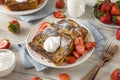 Gourmet Homemade Brioche French Toast Royalty Free Stock Photo