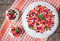 Gourmet homemade traditional Pavlova meringue