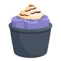 Gourmet ice cream icon cartoon vector. Roll fried food