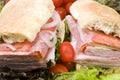 Gourmet italian combo sandwich ciabatta bread Royalty Free Stock Photo