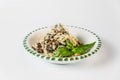 Gourmet italian dish risotto with mushrooms