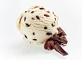 Gourmet Italian stacciatella chocolate ice cream Royalty Free Stock Photo