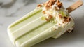 Gourmet key lime pie popsicle with crumble topping Royalty Free Stock Photo