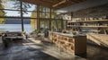 A Gourmet Kitchen\'s Touch in a Remote, Off-The-Grid Waterside Home