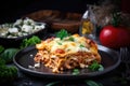 gourmet lasagna with fresh ingredients and creamy ricotta cheese