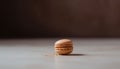 Gourmet macaroon ball on wooden table indulgence generated by AI