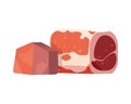 Gourmet meat slice icon isolated on wallpaper