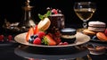 gourmet plate food background