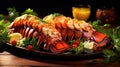 gourmet plate seafood food lobster