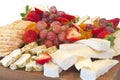 Gourmet cheese, fruit and bread platter