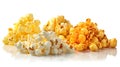 Gourmet Popcorn Collection on White Background for Creative Projects Royalty Free Stock Photo