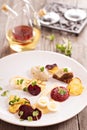 Gourmet salad with beet and herring Royalty Free Stock Photo