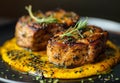 Gourmet Seared Pork Chops with Herb Garnish