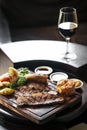 Sunday roast beef traditional british meal set on table Royalty Free Stock Photo