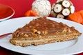 Gourmet swedish tart with roasted almonds and cap