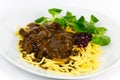 Gourmet Venison goulash with pasta