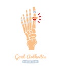 Gout arthritis icon