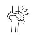 gout health problem line icon vector illustration Royalty Free Stock Photo