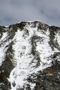 Gouter Mountain House from Mont Blanc climbing route Royalty Free Stock Photo