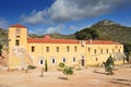 Gouverneto Monastery Moni Gouvernetou, one of the oldest monasteries in Crete, in Akrotiri Peninsula, Chania Prefecture, Greece Royalty Free Stock Photo