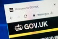 GOV.uk Web Site. Selective focus.