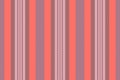 Gover lines textile seamless, setting fabric background vector. Dymmetry pattern vertical texture stripe in salmon and red colors Royalty Free Stock Photo