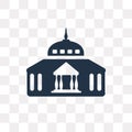 Goverment Building vector icon isolated on transparent background, Goverment Building transparency concept can be used web and m