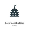 Goverment building vector icon on white background. Flat vector goverment building icon symbol sign from modern buildings