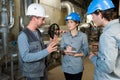 govern engineer conducting safety routines on factory