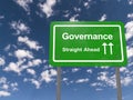 Governance ahead sign Royalty Free Stock Photo