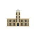 Governance building icon flat isolated vector