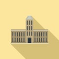 Governance building icon, flat style