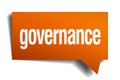 Governance orange speech bubble Royalty Free Stock Photo