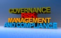 governance risk management and compliance on blue Royalty Free Stock Photo