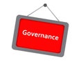 governance sign on white