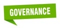 governance speech bubble. Royalty Free Stock Photo