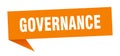 governance speech bubble. Royalty Free Stock Photo